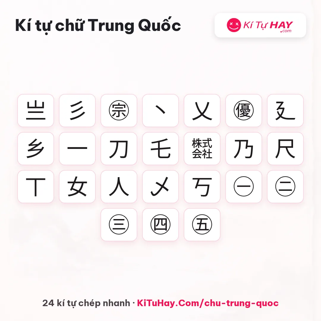 Kí Tự Chữ Trung Quốc Hình Tròn ㊪ Đẹp 2026