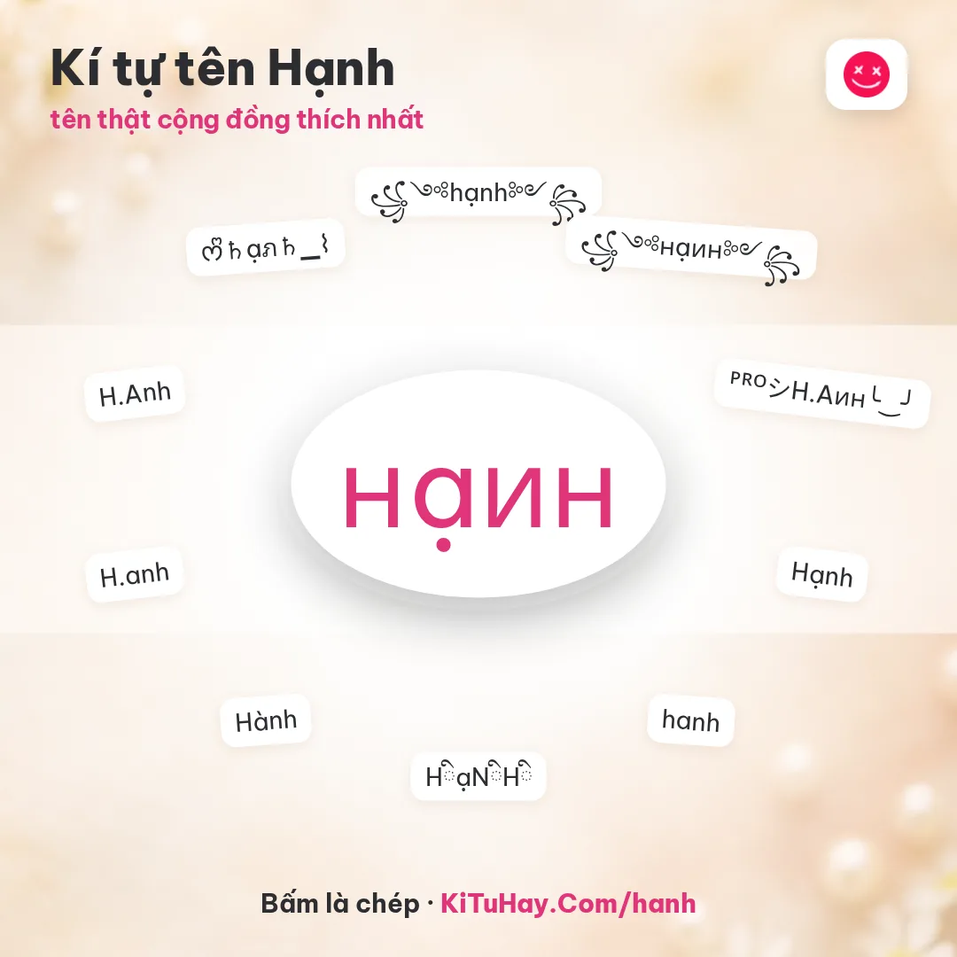 Kí tự tên Hạnh ★ và biệt danh ghép sẵn