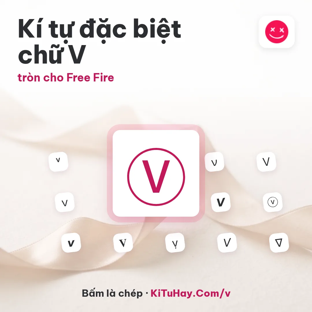 Kí tự đặc biệt chữ V Ⓥ, tròn cho Free Fire