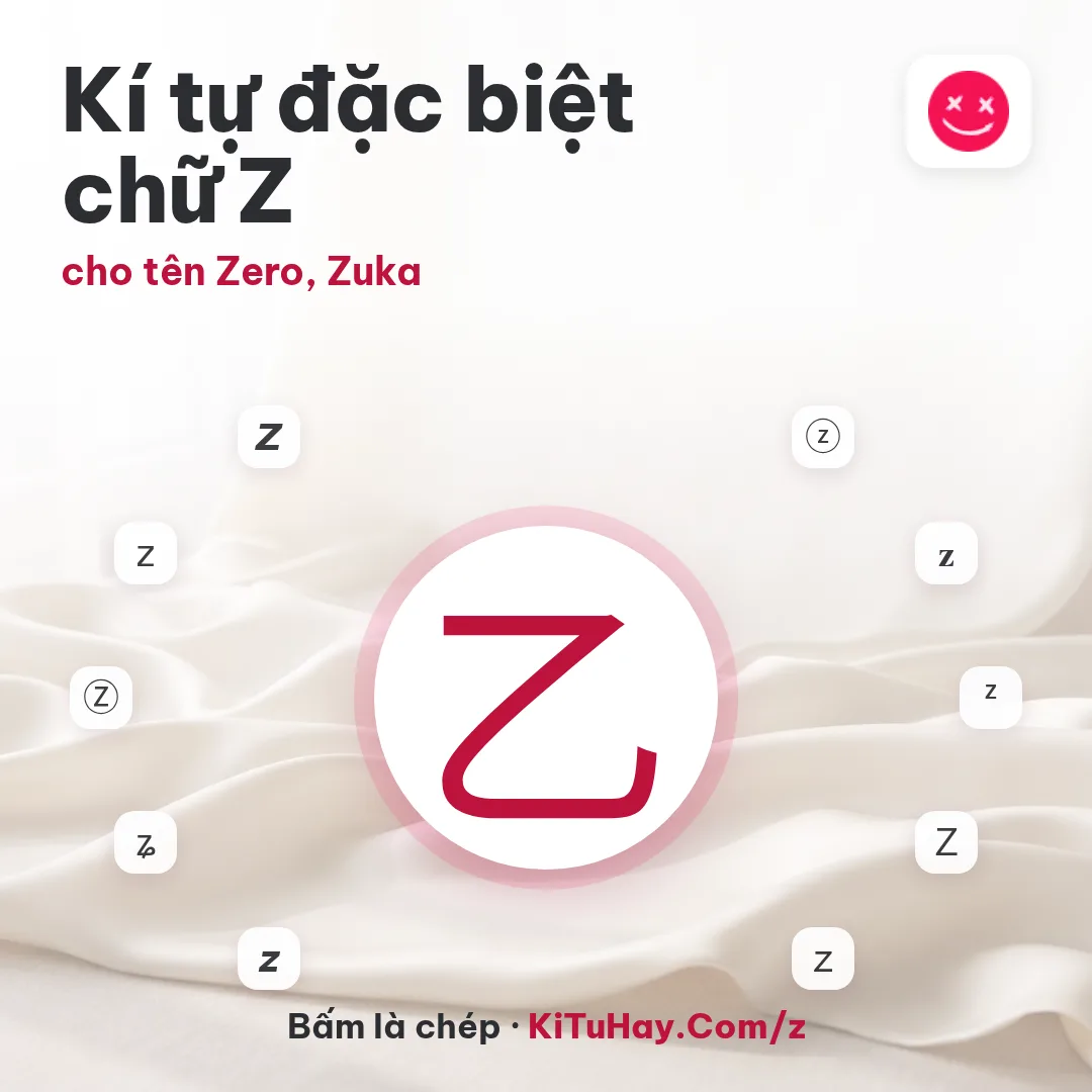 Kí tự đặc biệt chữ Z 乙, cho tên Zero, Zuka